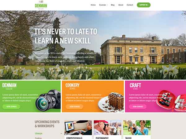 Wordpress Website Theme Design For College